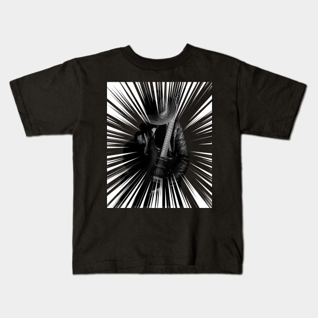 Rockstar. The rays of rock fame. Kids T-Shirt by All on Black by Miron